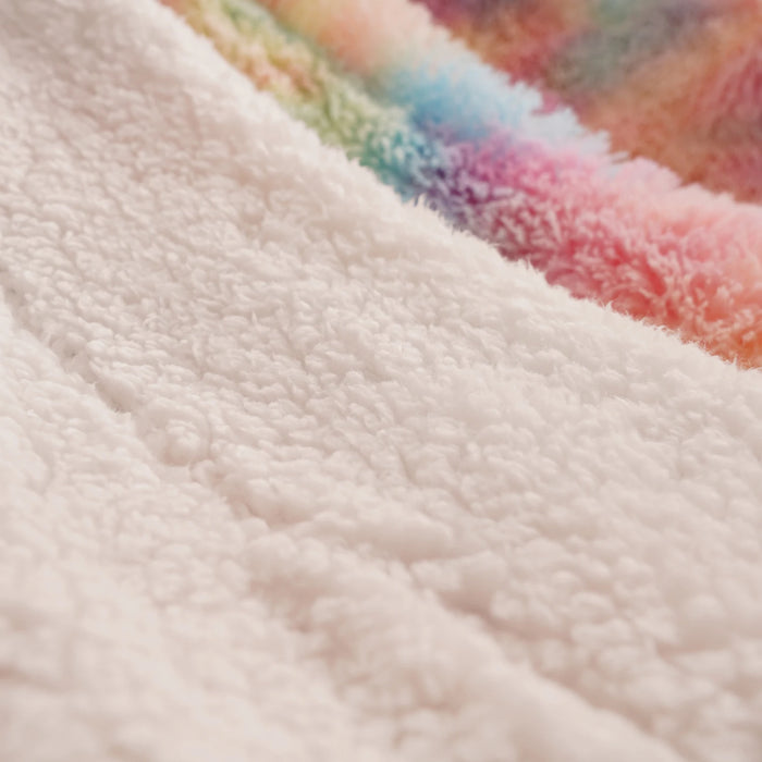 Soft Rainbow Fluffy plush blanket Bedspread bed plaid on the sofa cover cute room decor baby kids blankets for beds hairball