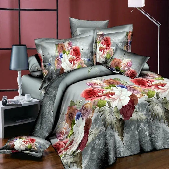 Indulge in the Ultimate Comfort and Elegance with Luxurious Exquisite Rose Print Bedding Set, Elevating Your Sleep to a New Leve