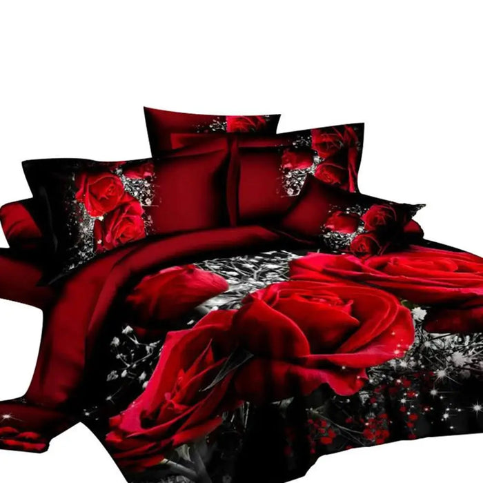 Indulge in the Ultimate Comfort and Elegance with Luxurious Exquisite Rose Print Bedding Set, Elevating Your Sleep to a New Leve