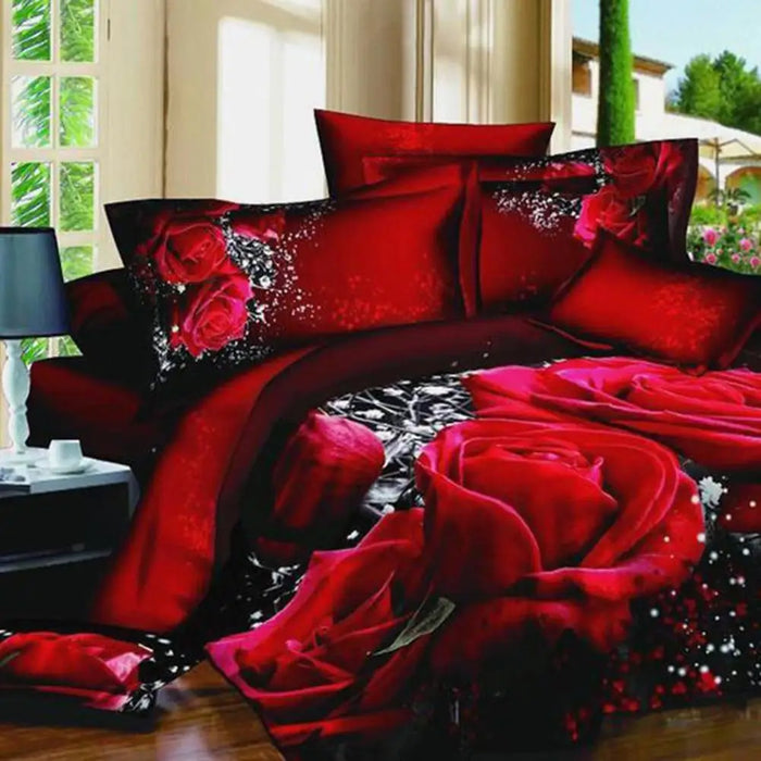 Indulge in the Ultimate Comfort and Elegance with Luxurious Exquisite Rose Print Bedding Set, Elevating Your Sleep to a New Leve