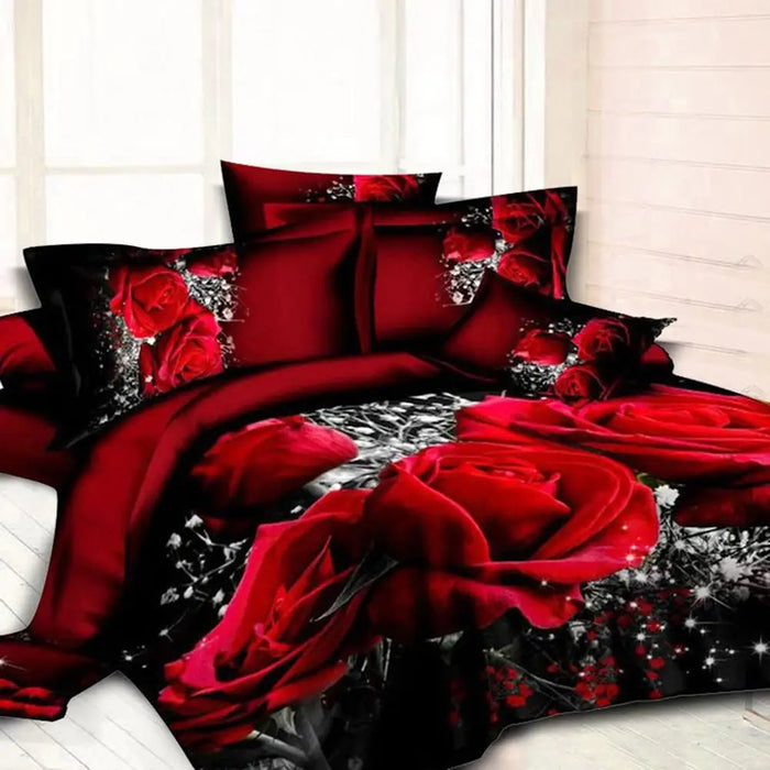 Indulge in the Ultimate Comfort and Elegance with Luxurious Exquisite Rose Print Bedding Set, Elevating Your Sleep to a New Leve