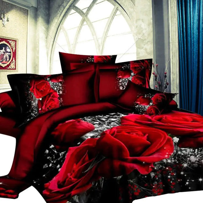 Indulge in the Ultimate Comfort and Elegance with Luxurious Exquisite Rose Print Bedding Set, Elevating Your Sleep to a New Leve