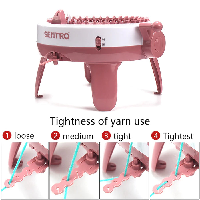 SENTRO 40/48Needle Knitting Machine-Fabric Creation-Dual Knit Loom Kit Stylish Hat,Scarves& Sock-Ideal DIY Gift for Craft Lovers