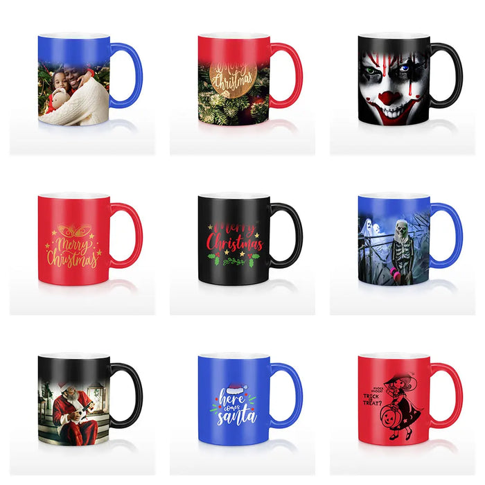 36pcs 11OZ Wholesale Blank Sublimation Magic Mug Hot Water Color Changing Mug Ceramic Cups as DIY Christmas Gift