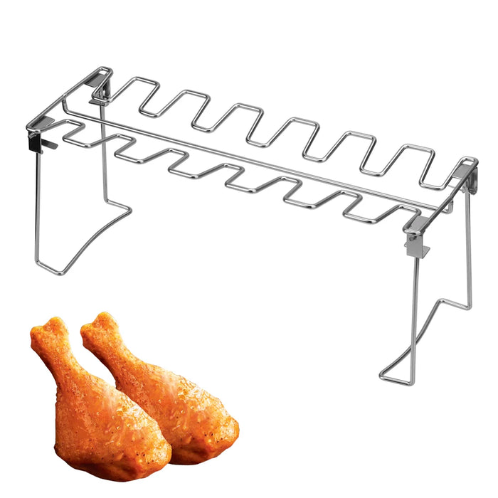 Roast Rack Roast Chicken Leg Rack Non-Stick Folded Barbecue Rib Chicken Wing Leg Rack Grilling BBQ Stainless Steel