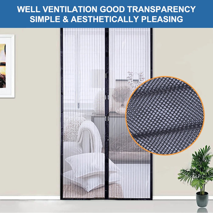 Magnetic Screen Door Curtain Anti-Mosquito Net Fly Insect Screen Mesh Automatic Closing Door Screen