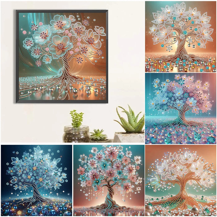 30*30cm 5D DIY Tree Decoration Partial Special Shaped Drill Diamond Painting Kit Diamond Embroidery Crafts for Wall Home Decor