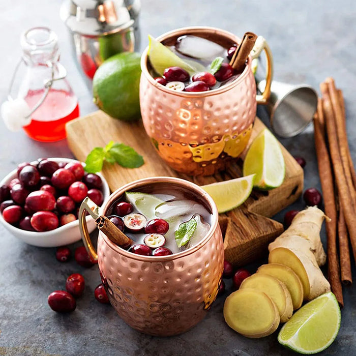 Moscow Mule Copper Mugs Metal Beer Cup Stainless Steel Copper Goblet Cocktai Wine Coffee Cup Champagne Party Bar Drinkware Tools