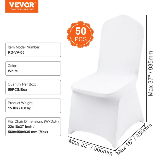 VEVOR Wedding Chair Covers  Chair Cover Spandex Stretch Slipcover for Restaurant Banquet Hotel Dining Party Universal