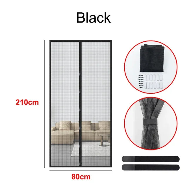 Magnetic Screen Door Curtain Anti-Mosquito Net Fly Insect Screen Mesh Automatic Closing Door Screen