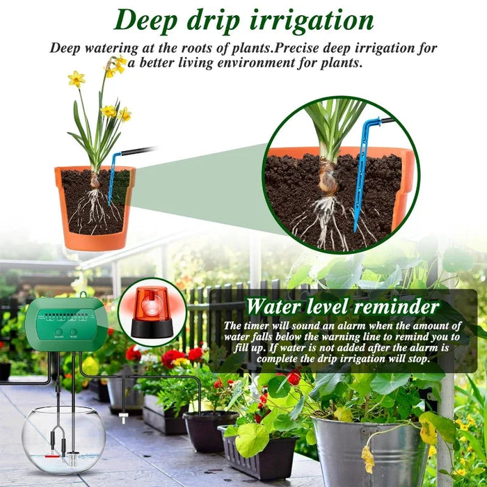 2024 Latest Drip Irrigation Kit for Potted Plants Solar System for Garden Supported Automatic Watering System