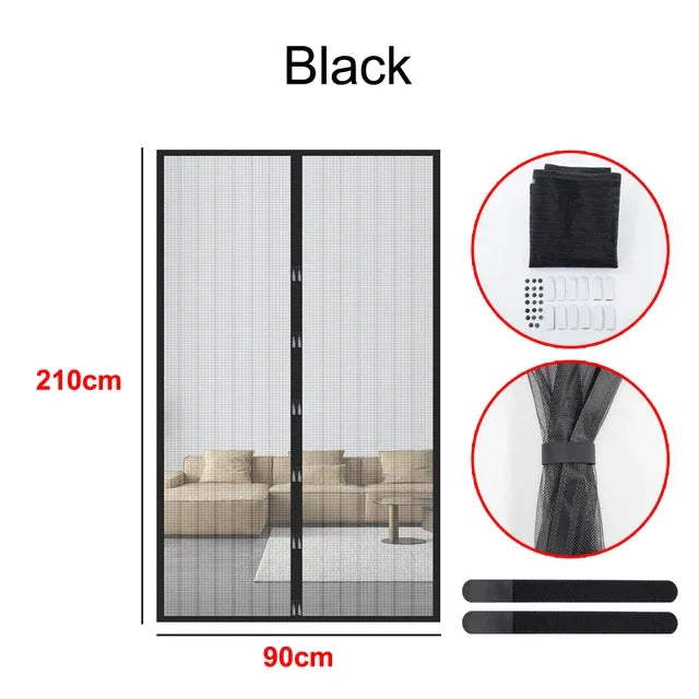 Magnetic Screen Door Curtain Anti-Mosquito Net Fly Insect Screen Mesh Automatic Closing Door Screen