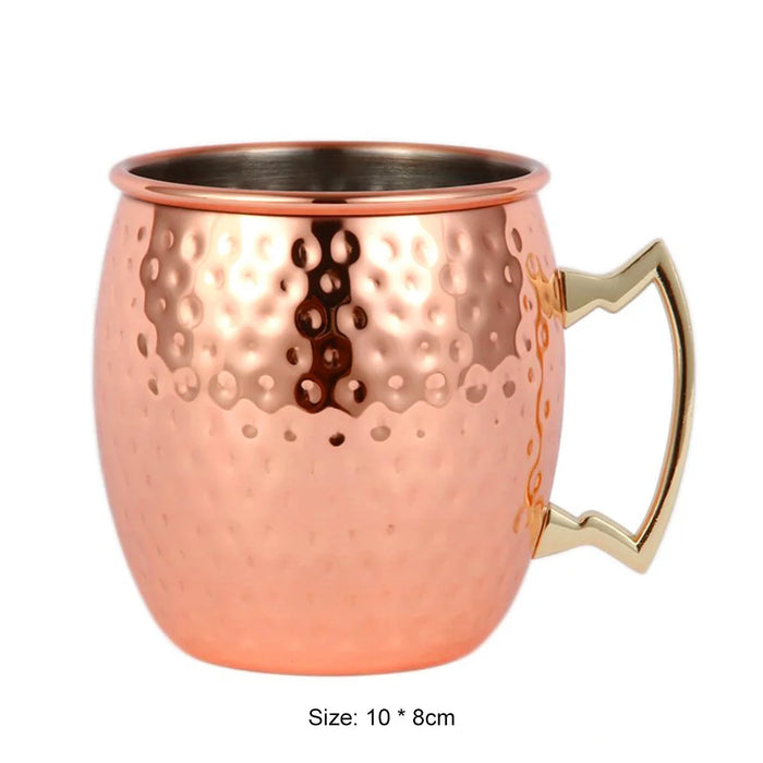 Moscow Mule Copper Mugs Metal Beer Cup Stainless Steel Copper Goblet Cocktai Wine Coffee Cup Champagne Party Bar Drinkware Tools