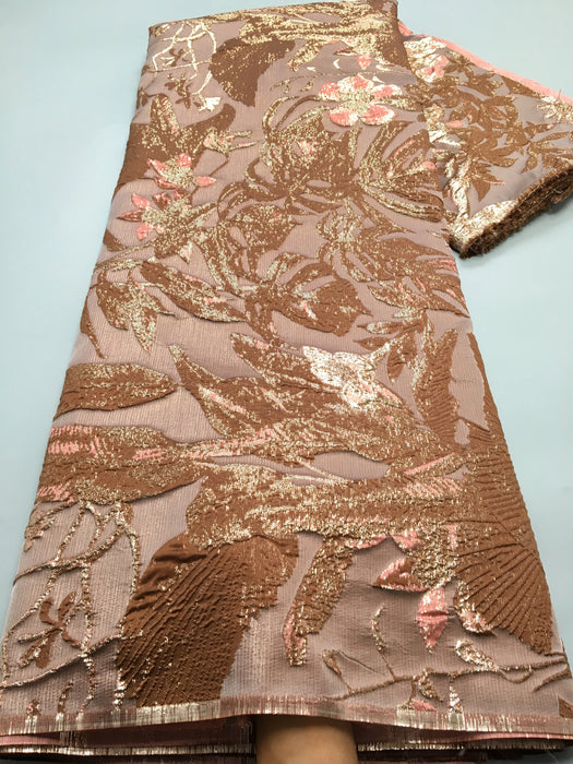 Nigerian Gilding Lace Fabric 2024 High Quality African Jacquard Fabric Brocade Lace French Tulle Lace for Party Dresses F3899