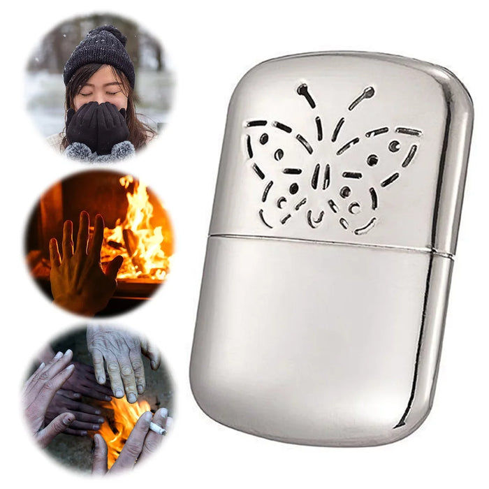 Zinc Alloy Pocket Hand Warmer Reusable Fuel Heater Small Handy Warmer Heater for Outdoor Hunting Camping Fishing