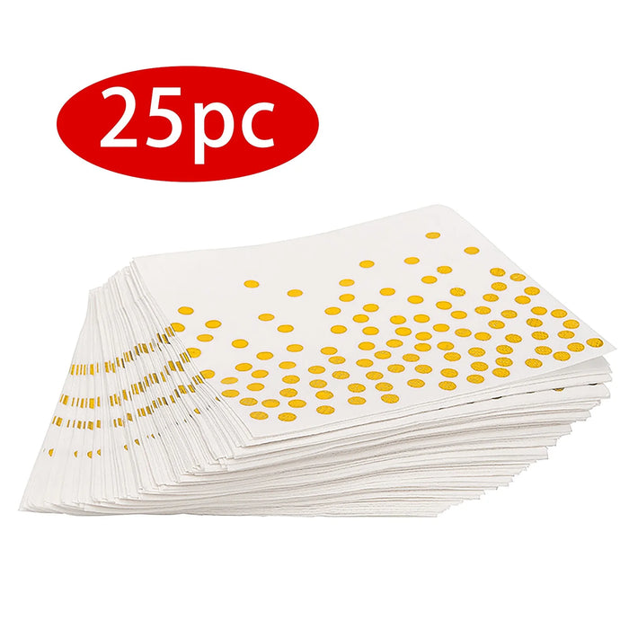 Party Supplies Set Disposable Gold Point Paper Dish Meal Napkin Paper Cup Party Disposable Paper Plates Cups Straw And Napkins