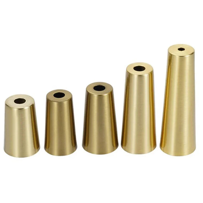 Leg Cover Foot Solid Copper Tip Brushed Brass Table Chair Cylinder/Cone  Protect Decor Bottom Safe Pad