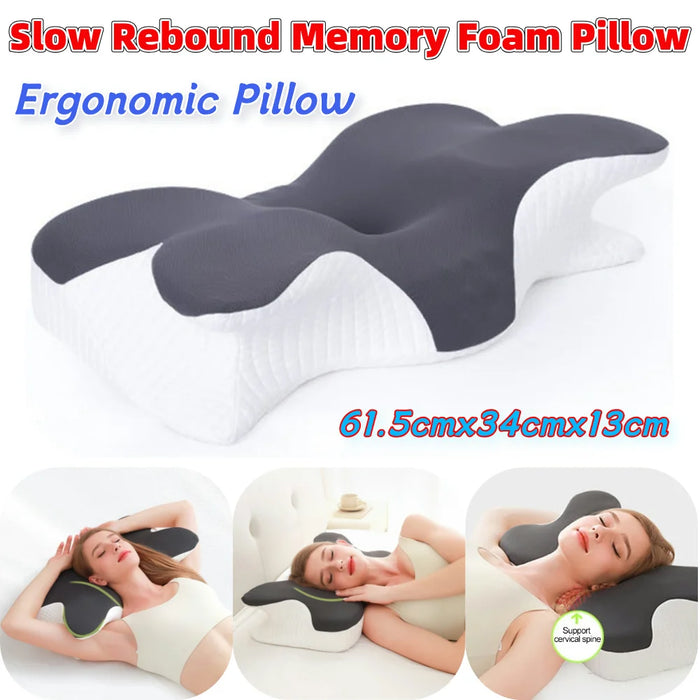 Ergonomic Slow Rebound Memory Foam Pillow Comfortable Butterfly Memory Neck Pillow Neck Protection Memory Foam Bedding Pillow