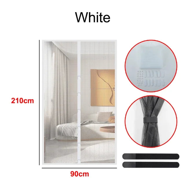 Magnetic Screen Door Curtain Anti-Mosquito Net Fly Insect Screen Mesh Automatic Closing Door Screen