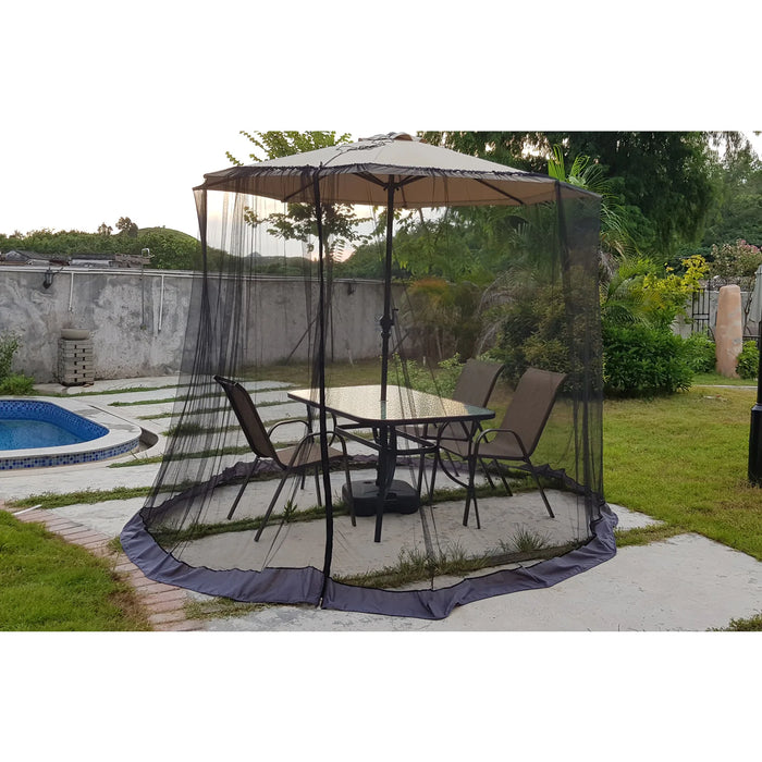 Umbrella Mosquito Net Round Hanging Patio Umbrella Net For Bed Door Canopy Mosquito Control Netting For Camping Garden Yard Ten