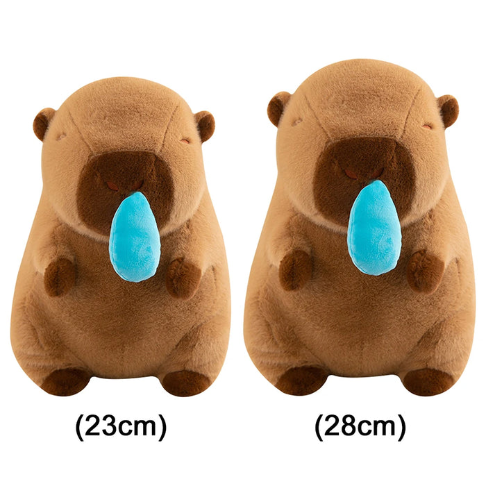 Spit Bubble Capybara Pillow Cartoon Capybara Spit Bubble Plush Pillow Creative Special-Shaped Sofa Cushion Home Room Decor