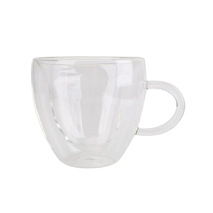 180ml/240ml Drinkware Double Glass Mug Heat-Resisting Heart Love Shaped Tea Beer Juice Coffee Cups