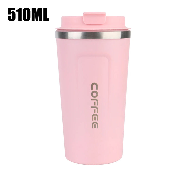 Leak_Proof Travel Thermo Cup Car Thermos Mug 380/510ML Thermo Cafe Coffee Mug for Tea Water Coffee Double Stainless Steel