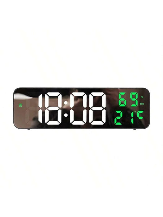 Led Digital Wall Clock Large Screen Wall-Mounted Time Temperature Humidity Display Electronic Alarm Clock  Decoration