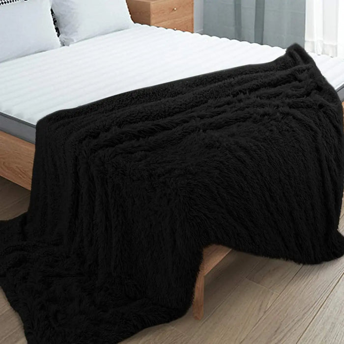 Thickened Fluffy Blanket Warm winter Bedspread on the bed Stitch plaid sofa cover Double side blankets and throws for Home decor