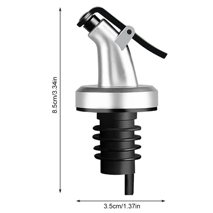 15/10/5Pcs Stainless Steel Olive Oil Stopper Cap Dispenser Spout Sauce Vinegar Auto Open Pourer Nozzle Wine Liquor Bottle Plug