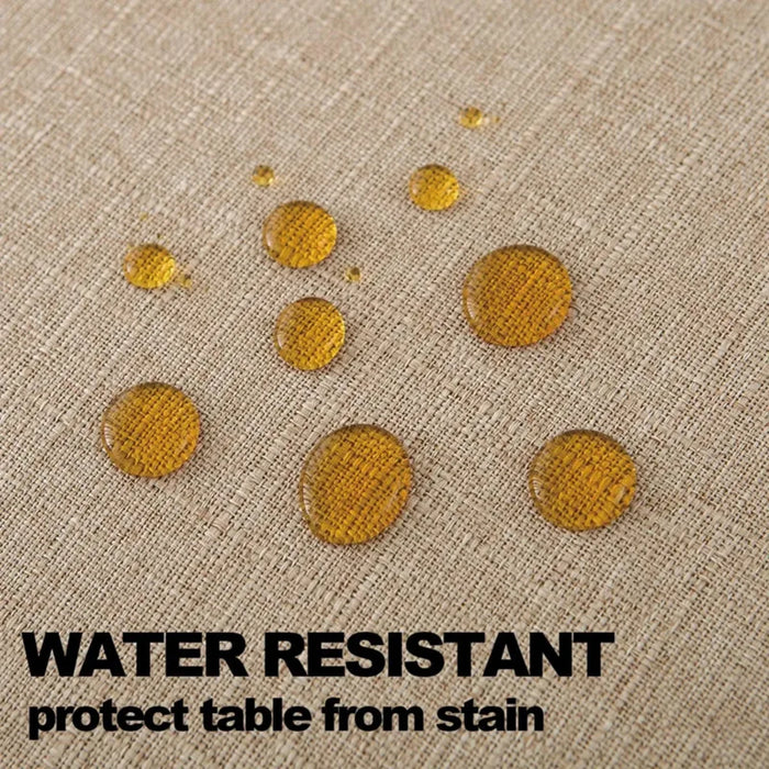 Stylish, Stain Resistant, and Washable Faux Linen Rectangle Tablecloths - Elevate Your Home Decor with Elegant and Durable Table