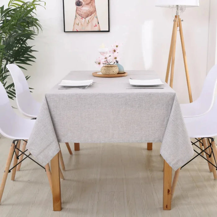 Stylish, Stain Resistant, and Washable Faux Linen Rectangle Tablecloths - Elevate Your Home Decor with Elegant and Durable Table