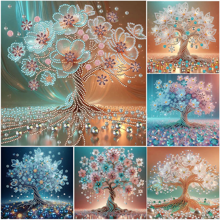 30*30cm 5D DIY Tree Decoration Partial Special Shaped Drill Diamond Painting Kit Diamond Embroidery Crafts for Wall Home Decor