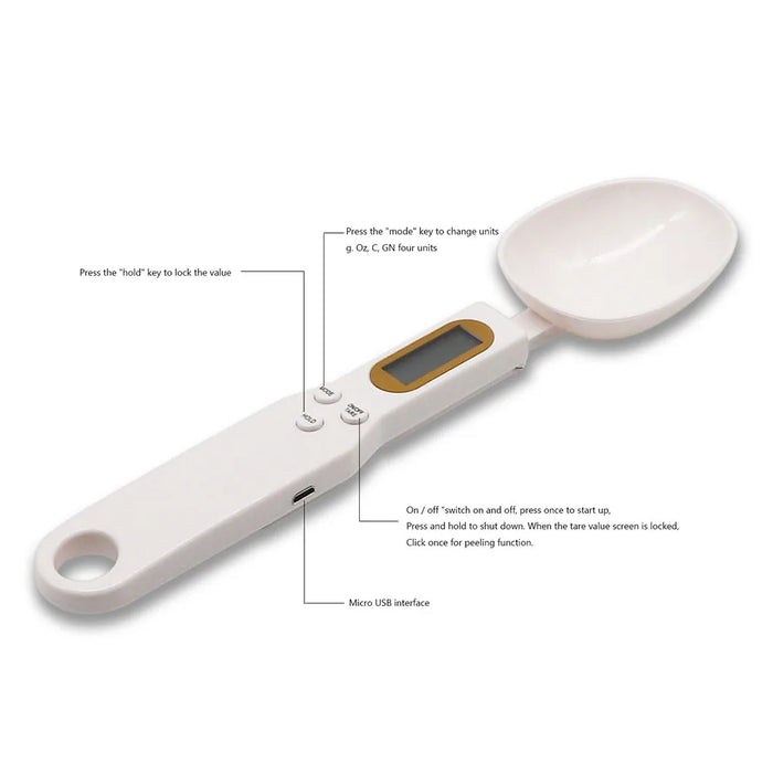 500g/0.1g Kitchen Measuring Scale Battery Measuring Spoon Dosing Utensils High Precision Home Kitchen Gadget and Accessories