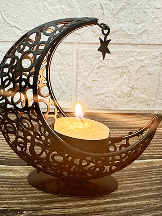 Ramadan Tea Light Holder Eid Mubarak Candle Holder Home Islamic Muslim Party Decor Eid Mubarak Table Decor for Eid Al Adha Gifts