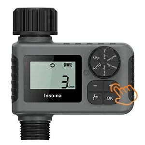 INSOMA Automatic Water Timer Intelligent Irrigation Watering System Sprinkler Timer Garden Programmer Equipment LCD Display IPX5