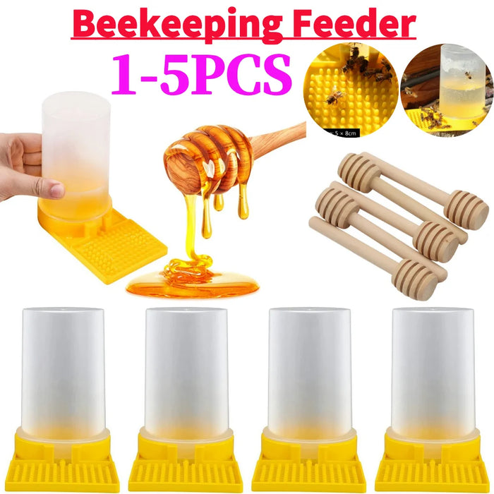 1-10pcs Bee Feeder Drinking Water Honey Bee Feeders Watering BeesSupplies Feeding Bee Drinker Beekeeping Equipment and Tools