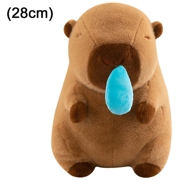 Spit Bubble Capybara Pillow Cartoon Capybara Spit Bubble Plush Pillow Creative Special-Shaped Sofa Cushion Home Room Decor