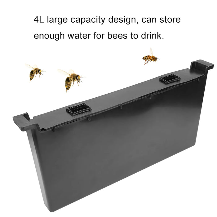 Bee Water Feeder 4L Black Plastic Inside Beehive Water Feeder Bee Drinking Device Beekeeping Tools Supply Beehive Drinking Tools