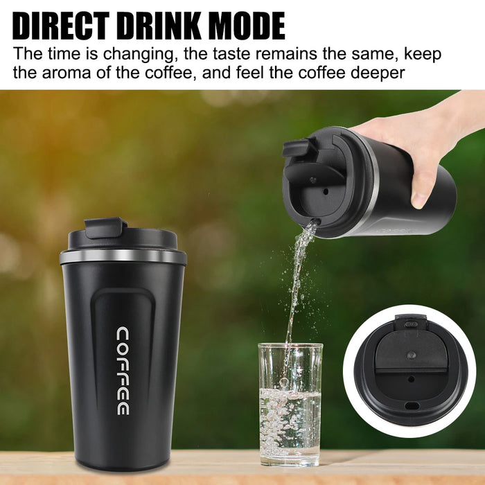 Leak_Proof Travel Thermo Cup Car Thermos Mug 380/510ML Thermo Cafe Coffee Mug for Tea Water Coffee Double Stainless Steel