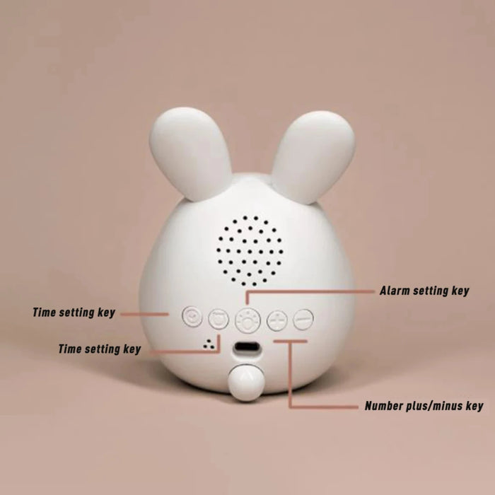 Adorable Cute Rabbit Digital Alarm Clock with Stepless Dimming Night Light - Perfect for Boys and Girls