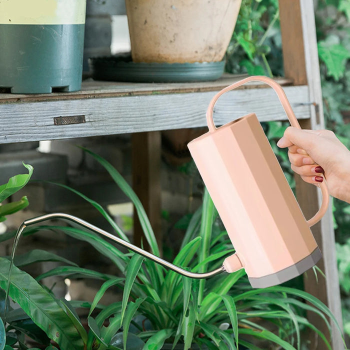 1L Long Mouth Flowers Watering Can Flower Potted Watering Kettle Stainless Steel Curved Mouth Plant Sprinkler Gardening Tools