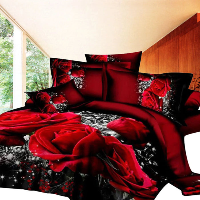 Indulge in the Ultimate Comfort and Elegance with Luxurious Exquisite Rose Print Bedding Set, Elevating Your Sleep to a New Leve