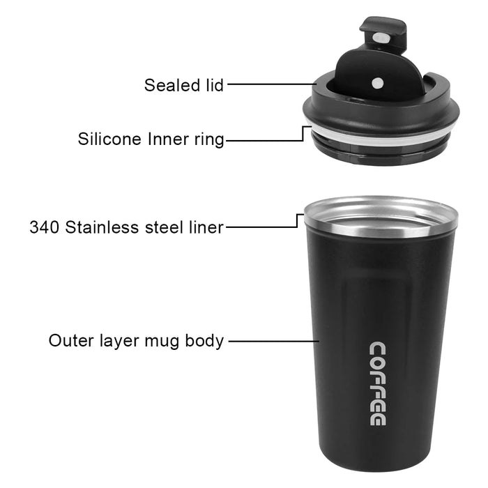 Leak_Proof Travel Thermo Cup Car Thermos Mug 380/510ML Thermo Cafe Coffee Mug for Tea Water Coffee Double Stainless Steel