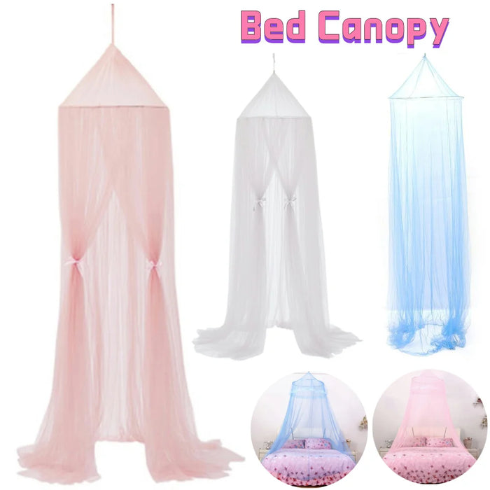 Bed Canopy Polyester Hanging Mosquito Net Princess Foldable Dome Bed Bed Canopy Elegant Fairy Lace Dossels Bedcover For Baby