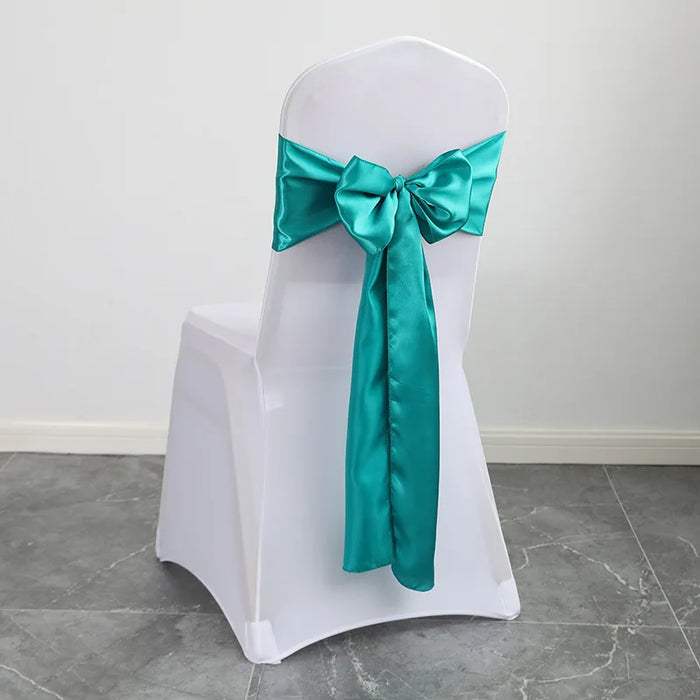 h these exquisite satin chair sashes in elegant sage green. Ideal for weddings, banquets, and parties, this pack of 10 luxurious