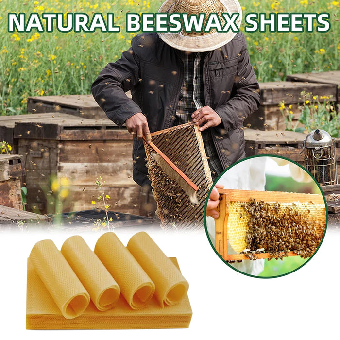 Natural Honeycomb Bee Wax Sheets Yellow Beekeeping Beeswax Flake Honeycomb Mold for Beekeeping/Candle Making/Furniture Polishing