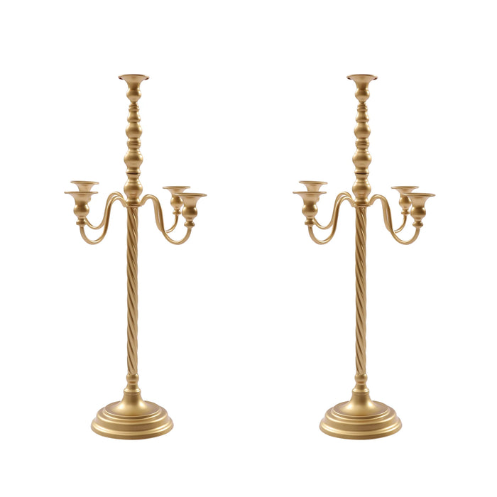 28In Floor Candelabra Tall Candlestick Candle Holders Table Centerpiece  Flower Stand for Wedding Party Event 2Pcs