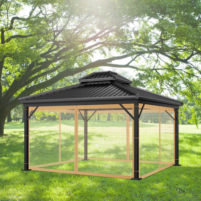 Mosquito Net for Gazebo Outdoor Canopy Insect Net Mosquito Netting with Zippers Mosquito Curtain for Garden Patio Mosquito mesh