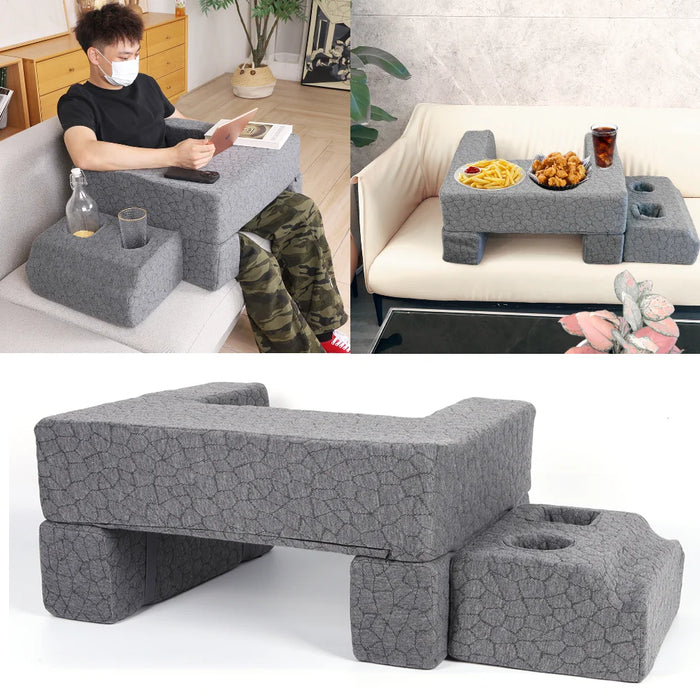 Extra Large Reading & Gaming Pillow with Cup Holder Adjustable for Reading Gaming Working and More for Sitting in Bed Floor Sofa